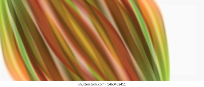 Glossy colorful liquid waves abstract background,, modern techno lines. Vector stripes, motion concept