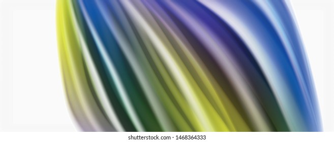 Glossy colorful liquid waves abstract background,, modern techno lines. Vector stripes, motion concept