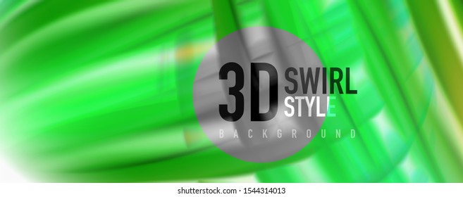 Glossy colorful liquid waves abstract background,, modern techno lines. Vector stripes, motion concept