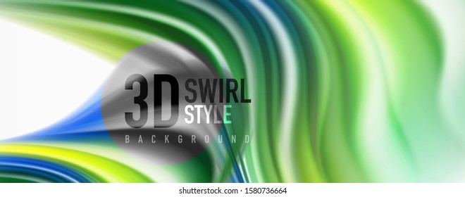Glossy colorful liquid waves abstract background,, modern techno lines. Vector stripes, motion concept