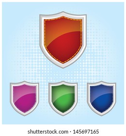 Glossy Colourful shield 