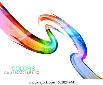 Glossy colours scene vector abstract background