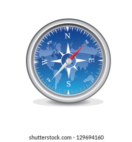 Glossy Compass, Vector