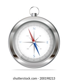 Glossy Compass. Vector Illustration.