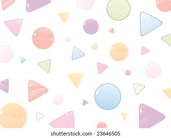 glossy cone and circles on the background