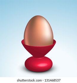 Glossy copper egg for Happy Easter.