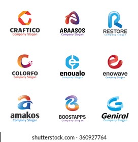 Glossy Creative Letters Design Illustration 
