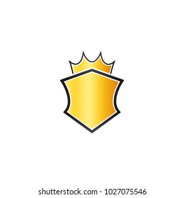 Glossy crest logo design template vector