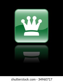 Glossy Crown Sign Icon