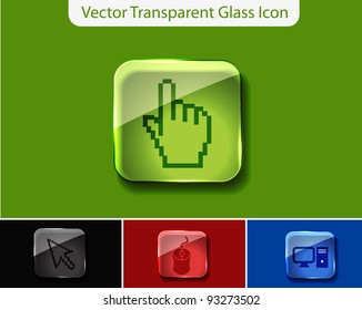 glossy cursors mouse symbol set, eps10 Vector illustration.