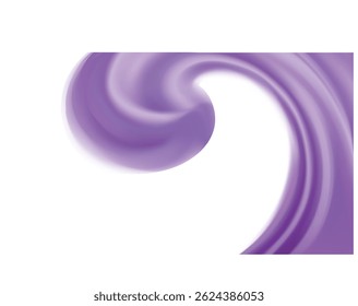 Glossy curvy smooth blur spin whirl motion dark text space design. Fluid surface art logo sign icon symbol frame border. Appetize juicy berry jelly light lavender color: dewberry, whortleberry, plum