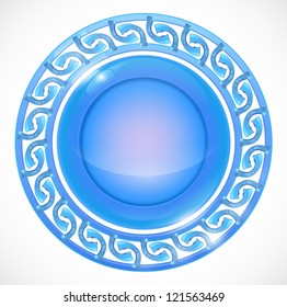 glossy decorative blue speech bubble