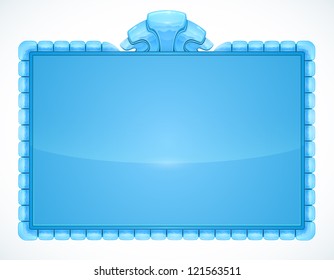 glossy decorative blue speech bubble