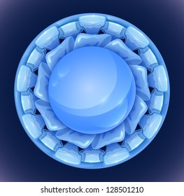 glossy decorative blue speech bubble