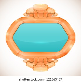glossy decorative bronze speech bubble