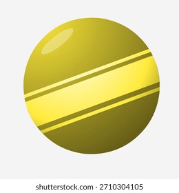 Un objeto esférico brillante de oro amarillo intenso con una banda diagonal más brillante en su centro, bordeada por líneas más delgadas. Sugiere un planeta estilizado, mármol o caramelo