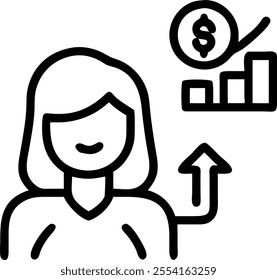 Glossy depiction of a businesswoman investing for Dhanteras concept as Camera movement Pan across the businesswomans focused expression as she makes an investment. Scene Sleek mode