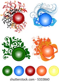 glossy design elements - vector
