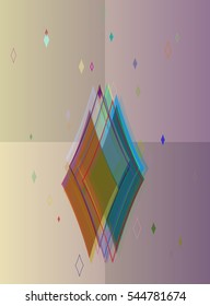 glossy diamond with ensemble and glow