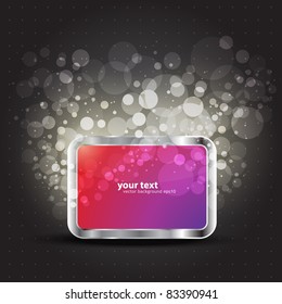 Glossy download button, icon, speech with shadow and reflections vector