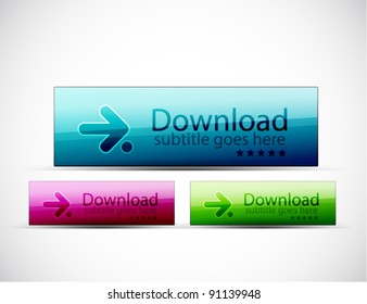 Glossy download buttons