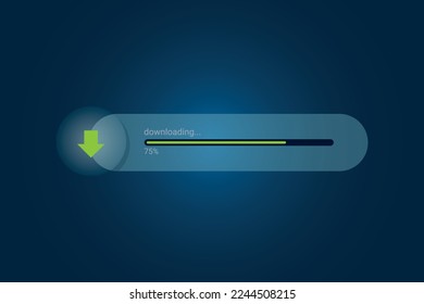 Glossy Download Bar Fortschritt in der Design.