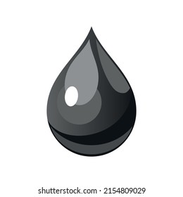 Glossy Tropfen von Mineralölprodukten. Vektorgrafik