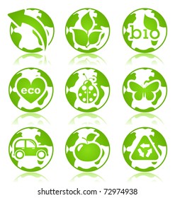 Glossy ecology symbols