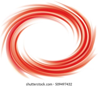 Glossy eddy scarlet cycle backdrop. Syrup fluid surface deep claret color with space for text in light glowing center. Appetizing mix confiture of vibrant ruby bilberry, cowberry and foxberry