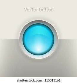 Glossy empty button. Interface vector element