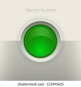 Glossy empty button. Interface vector element