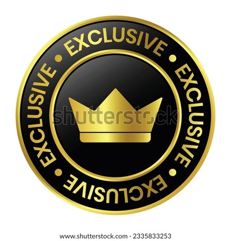 Glossy Exclusive Stamp, Exclusive Label, Exclusive Icon Vector Illustration With 3D Realistic Shiny Rubber Stamp