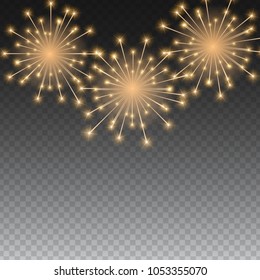 Glossy Fireworks Background Vector Illustration EPS10