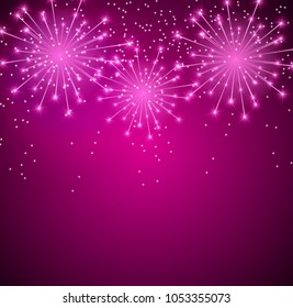 Glossy Fireworks Background Vector Illustration EPS10