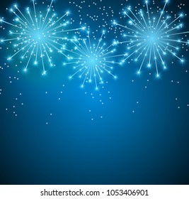 Glossy Fireworks Background Vector Illustration EPS10