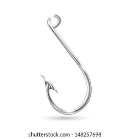 Glossy fishing hook.