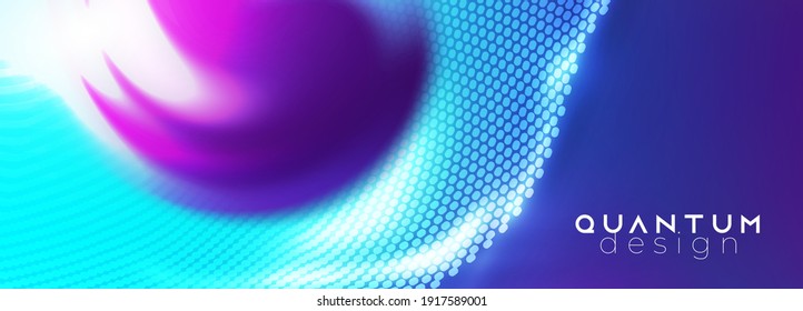 Glossy fluid shape. Techno futuristic twisted hi-tech background. Neon ulra violet colors. Smoky vibrant swirl flow. Abstract ai big data flow vector template. 
