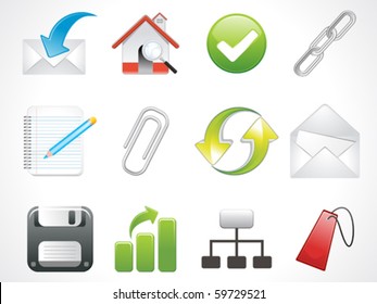 glossy folder icons set vector illustration