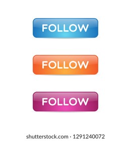 Glossy Follow Buttons