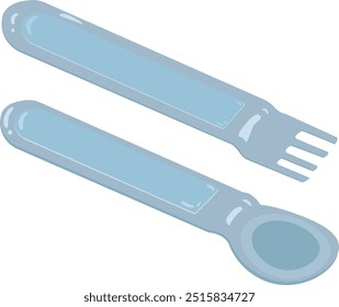 Glossy Fork and spoon vector desgin