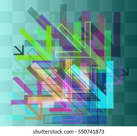 glossy form beside technology, adornment into various arrow vector background
