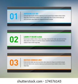 Glossy frames - infographics - place for your text. Vector illustration.