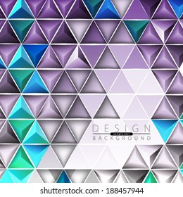 Glossy Geometric Triangles Background