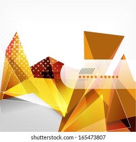 Glossy glass geometric shape background