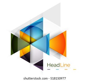 Glossy glass modern triangle layout. Vector background