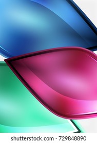Glossy-Glasformen, abstrakter Hintergrund, Vektorgrafik