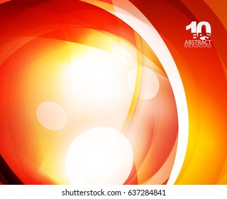 Glossy glass shiny bubble abstract background, wave lines. Vector illustration