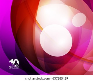 Fondo abstracto de burbuja brillante de vidrio brillante, líneas onduladas. Ilustración del vector