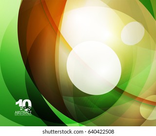 Glossy Glas glänzende Blase abstrakter Hintergrund, Wellenlinien. Vektorgrafik