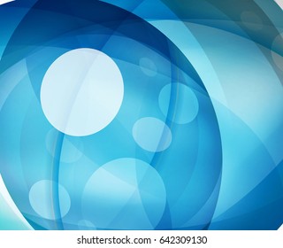 Fondo abstracto de burbuja brillante de vidrio brillante, líneas onduladas. Ilustración del vector